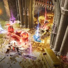 Bitwa w świecie Embers of the Gods, gdzie gracze walczą o skarby. To jedna z tych emocjonujących, **stare gry mmo**, które wciągają na długie godziny.