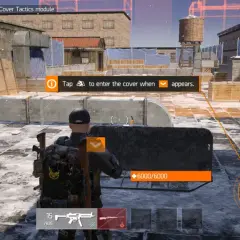 Gracz w The Division Resurgence uczy się taktyki osłony na dachu.