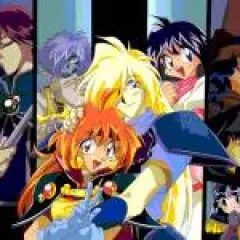 Slayers: magiczni wojownicy w akcji! Lina, Gourry, Zelgadis i Amelia gotowi na przygodę.