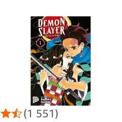 Okładka mangi Demon Slayer 1. Tanjiro i Nezuko walczą z demonem.