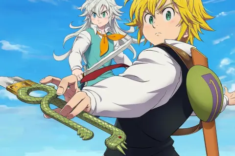 Meliodas i Zeldris, bohaterowie "Seven Deadly Sins", przygotowują się do walki. Ich pochodzenie jest kluczowe dla fabuły.