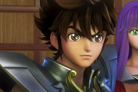 Seiya i Saori z Rycerzy Zodiaku online, gotowi do walki.