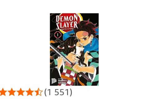 Okładka mangi Demon Slayer 1. Tanjiro i Nezuko walczą z demonem.