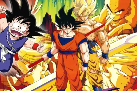 Młody Goku skacze, podczas gdy dorośli Goku, Vegeta i Gohan szykują się do walki. Co po Dragon Ball Super?