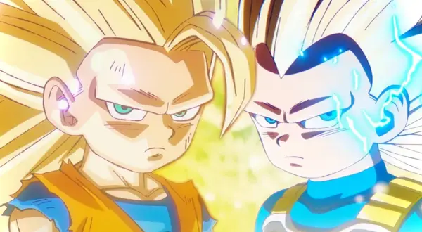 Son Goku SSJ2 i Vegeta w Super Saiyan, gotowi do walki.