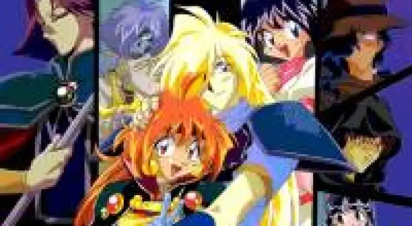 Slayers: magiczni wojownicy w akcji! Lina, Gourry, Zelgadis i Amelia gotowi na przygodę.