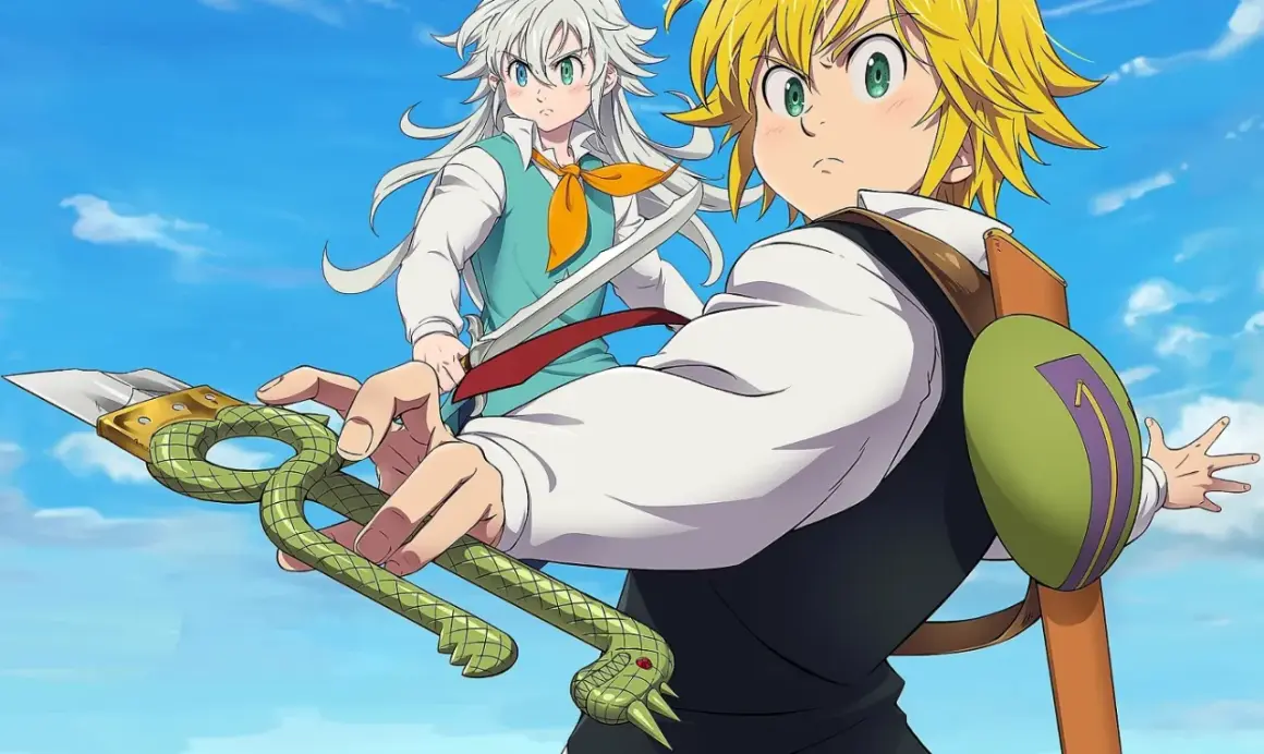 Meliodas i Zeldris, bohaterowie "Seven Deadly Sins", przygotowują się do walki. Ich pochodzenie jest kluczowe dla fabuły.