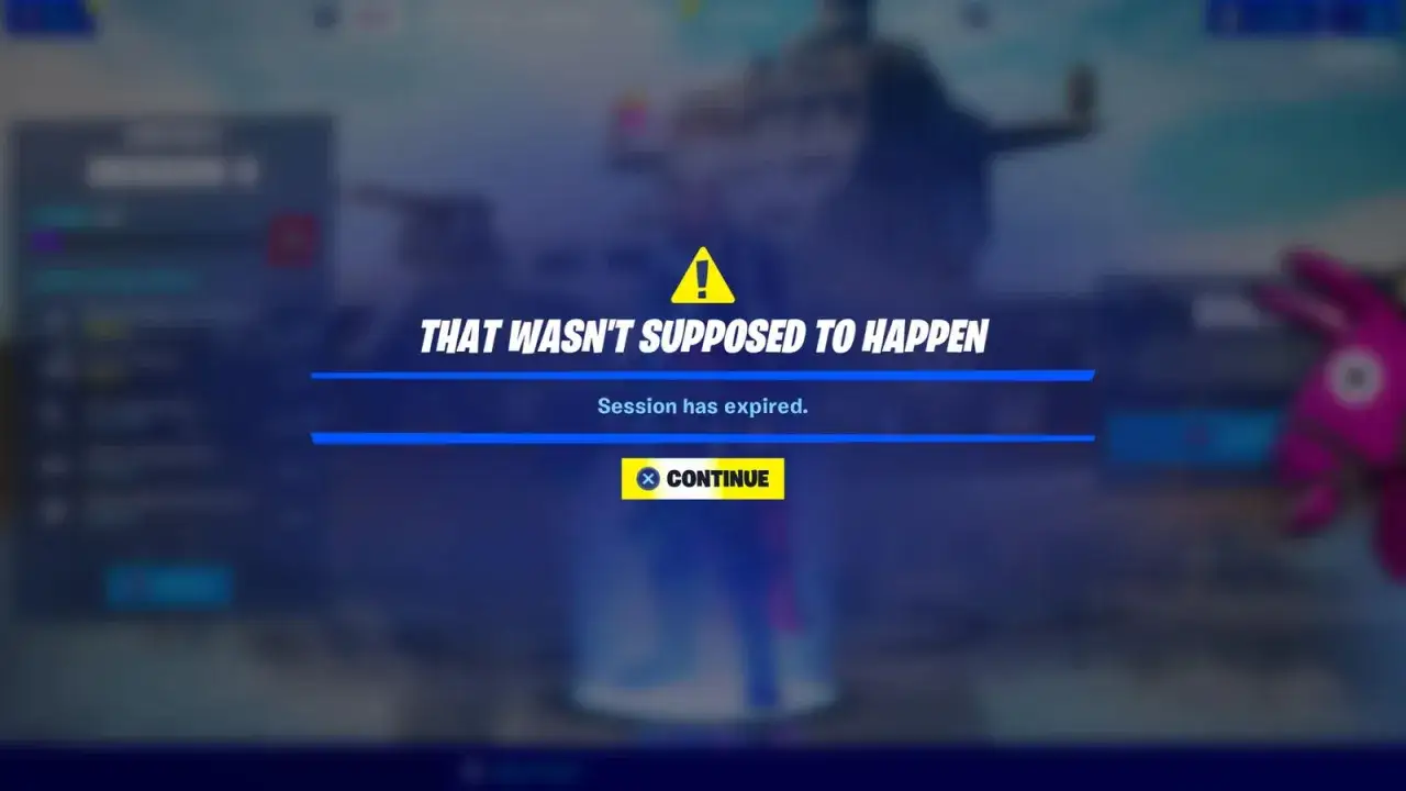 Błąd sesji w Fortnite. Nie wiadomo, o której będą serwery. Kliknij